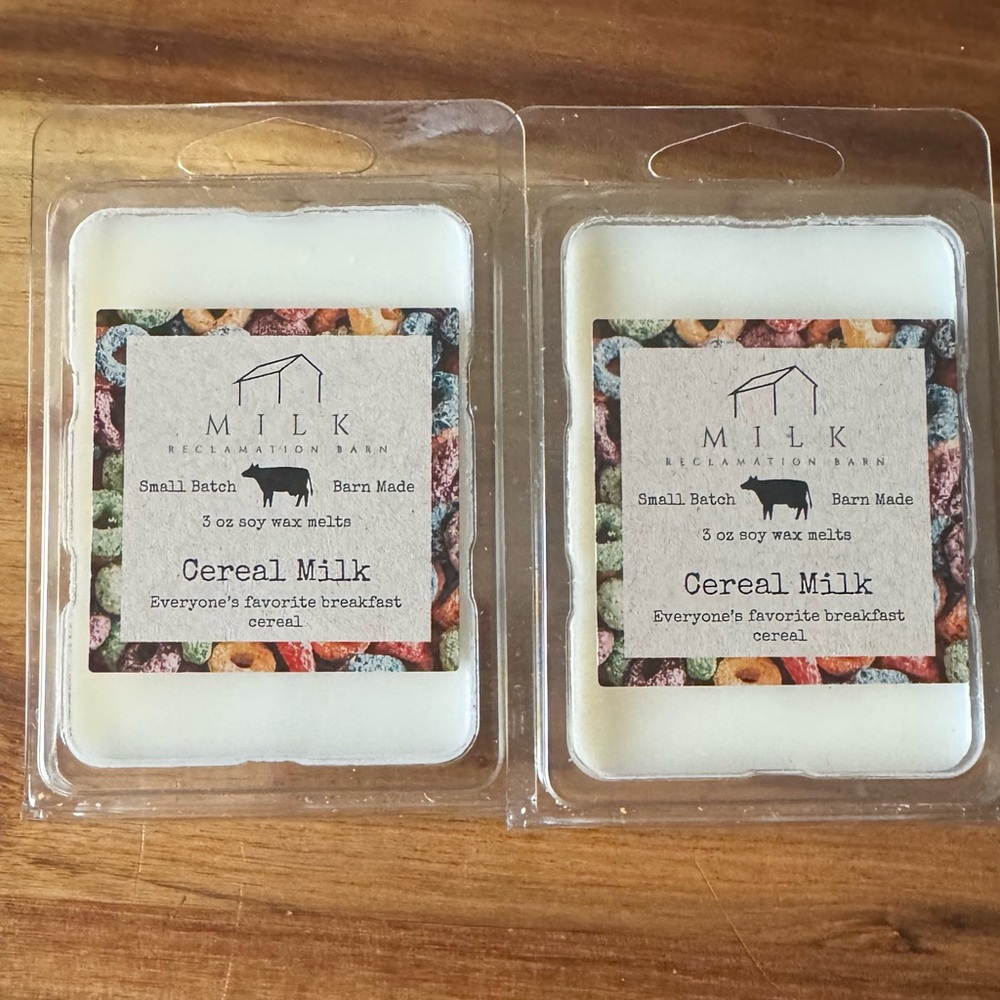 NEW! Pack Of 2 Milk Reclamation Barn Cereal Milk Soy 3 Oz Wax Melts